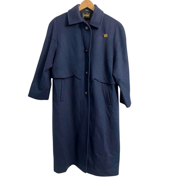 Fennelli Jackets & Blazers - Vintage Fennelli Navy Wool Capelet Coat Women’s size 13/14